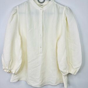 Max Studio Ivory Textured Blouse